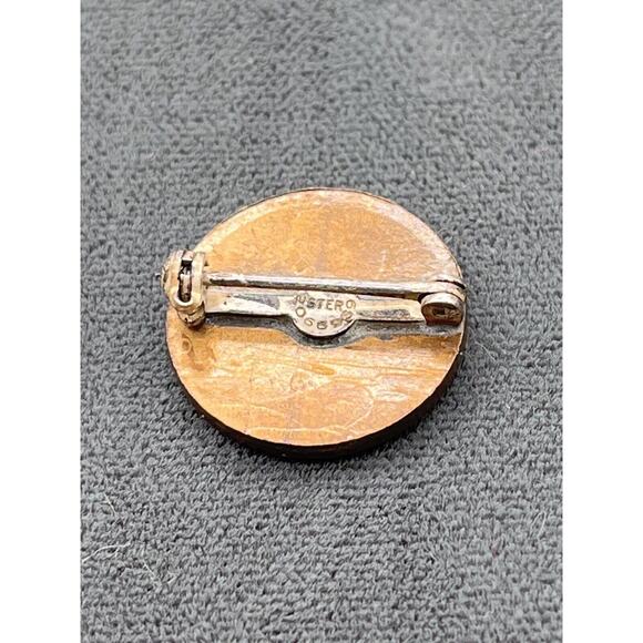 Vintage Pin American “Pro Patria” Blood Donor Copper Round Lapel Sterling Pin - Picture 2 of 3